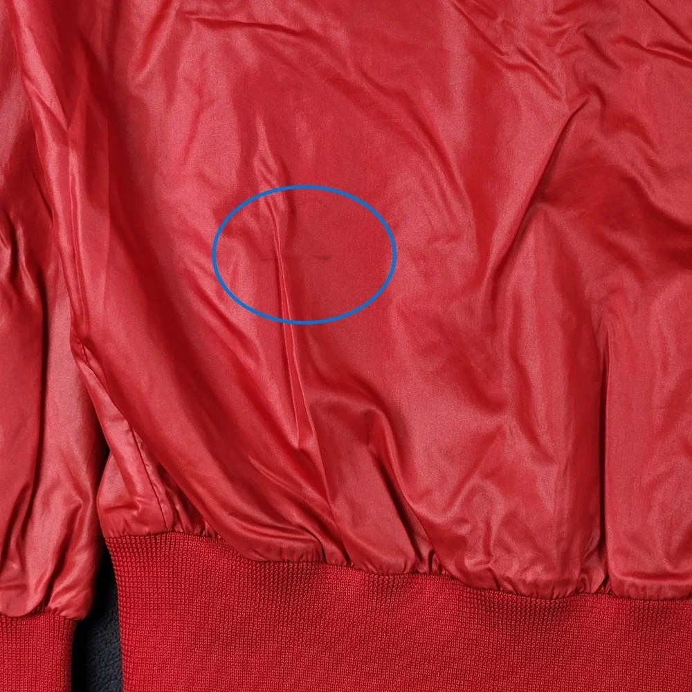 Vintage Izod Lacoste Windbreaker Jacket Mens Medium Red Full Zip Harrington Logo